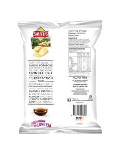 Smiths Salt & Vinegar 170g x 1 2