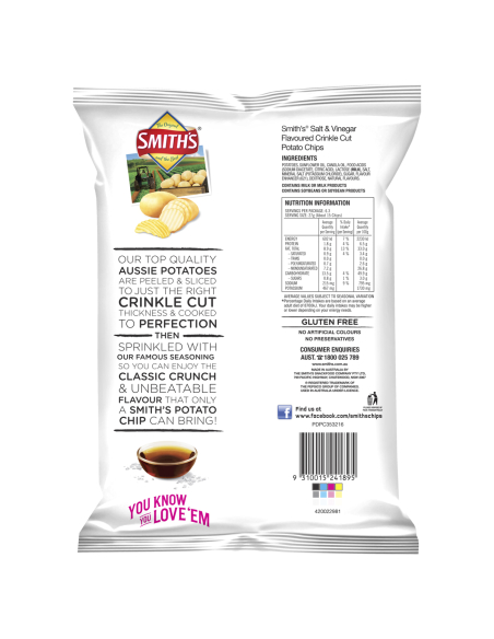 Smiths Salt & Vinaigre 170g x 1