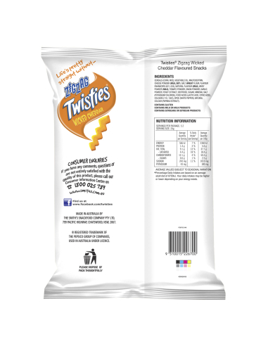 Twyssies zigzag méchant cheddar 125g x 1