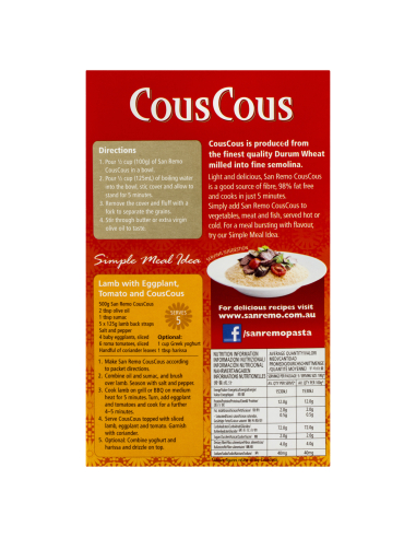 San Remo Couscous 500G x 1