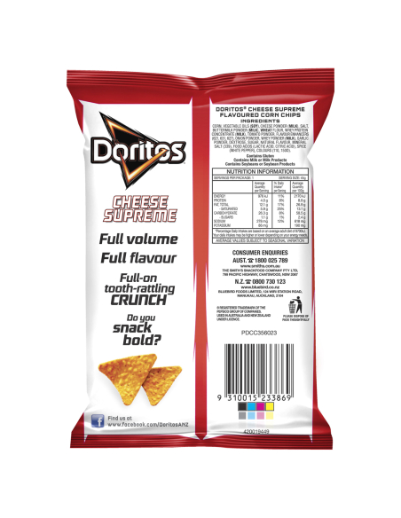 Doritos Cheese Supreme 45g x 18 Doritos Cheese Supreme 45g x 18