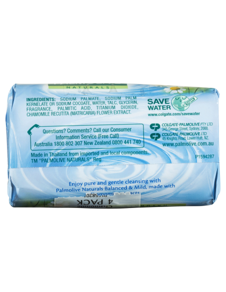 Palmolve Naturals Savon Blanc 4 Pack x 1