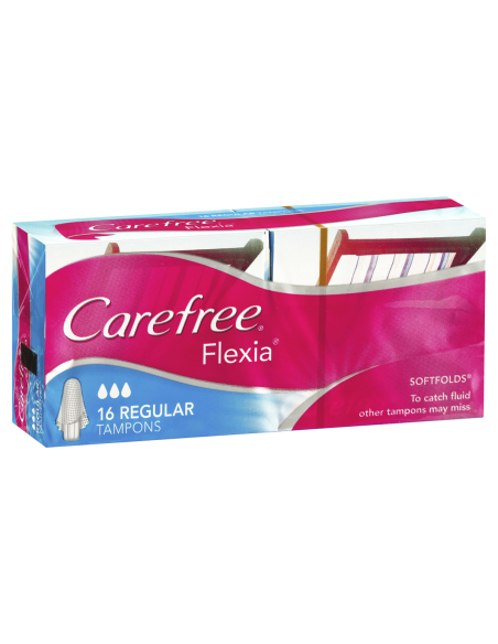 Carefree Flexia Tampons Reg 16 Pack x 1