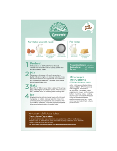 Greens チョコレートケーキ440g×1 2