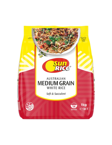 Sunrice White Medium Grain 1kg x 1