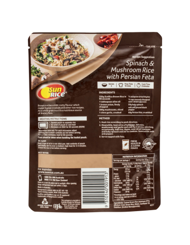 Sunrice Med Brown Med 90 Sec Rice X 1