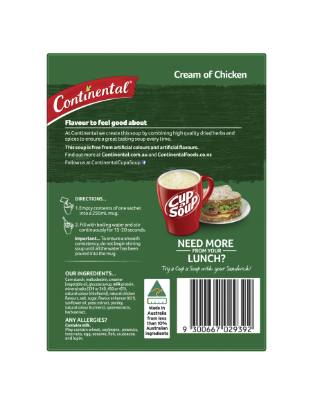 Continental Taza de una crema de sopa pollito 75g x 1