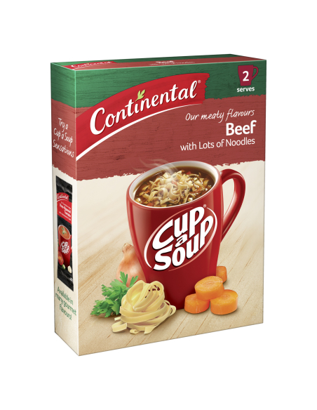 Continental Beker een soepkavels noedel rundvlees 55 g x 1