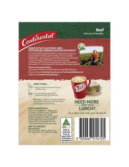 Continental Beker een soepkavels noedel rundvlees 55 g x 1