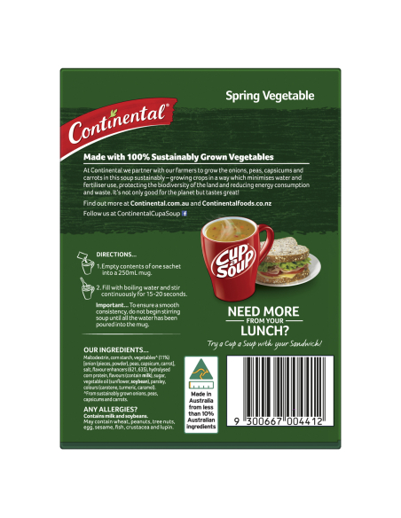 Continental Tazza una zuppa di molla Vege 60g x 1