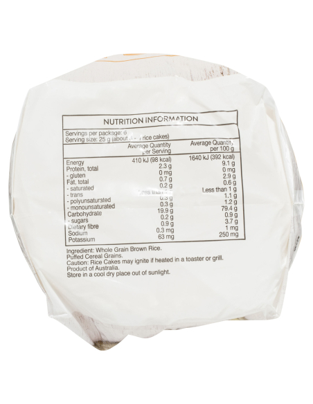 Sunrice Rice Cakes Thin Original x 1