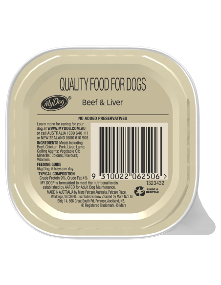 My Dog Carne de res y hígado 100 g x 1