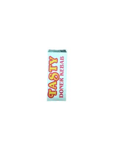 Piccole borse kebab (foglio) lungo rotolo 305 da 105 + 60 mm x 250