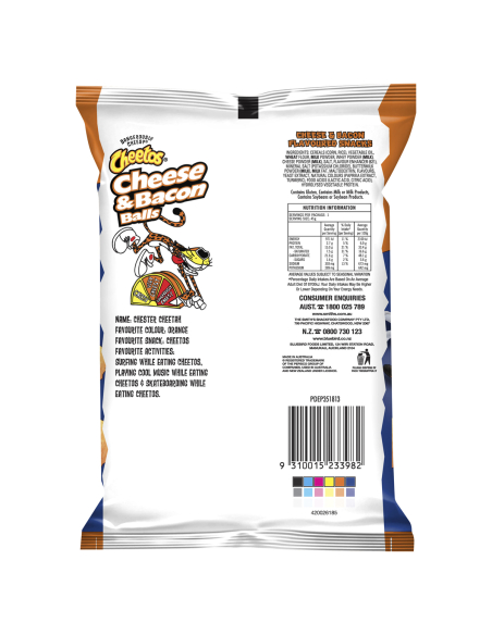 Cheetos Cheese & Bacon Balls 45g x 18 Cheetos Cheese & Bacon Balls 45g x 18
