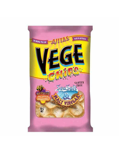 Ajita Vege Xips de vendes i vinagre 50g x 12