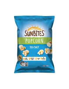 Sunbites Sel de la mer de pop-corn 28g x 18