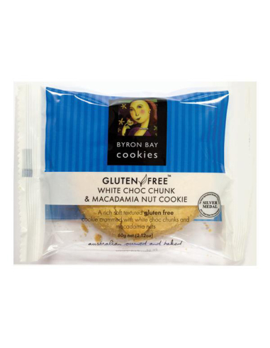 Byron Bay Gluten Free White Chocolate Macadamia 60g x 12