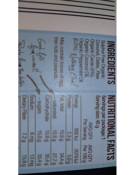 Blue Dinosaur Paleo Bar Cacao Mint 45G x 12