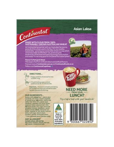 Continental Taza de una sopa laksa 65g x 1