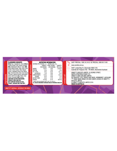 Arnotts Shapes Original Pizza 190g x 1