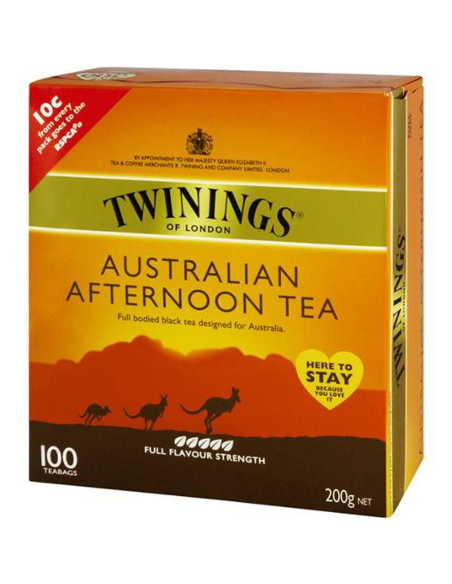 Twinings 澳大利亚全强度下午茶袋100包x 1