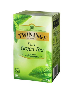 Twinings Bustine di tè di tè verde pura di Londra 50s x 1