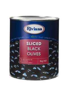 Riviana Voedingsmiddelen gesneden zwarte olijven 3kg x 1