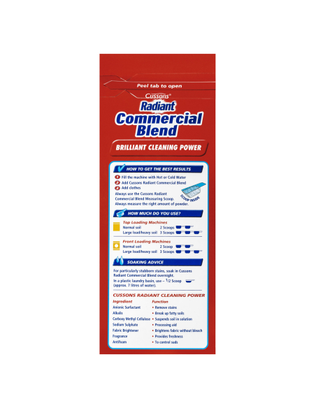 Radiant Polvere di concentrato di lavanderia commerciale 12kg x 1 Radiant Polvere di concentrato di lavanderia commerciale 12kg x 1