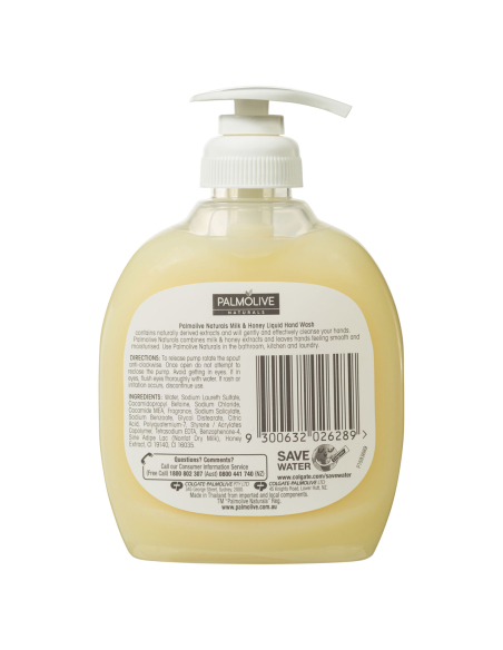 Palmolive Latte Naturals e latte per la lavaggio a mano liquido Pump 250ml x 1