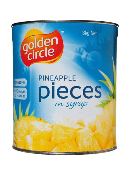 Golden Circle Ananas dans une pizza de sirop coupée 3kg x 1