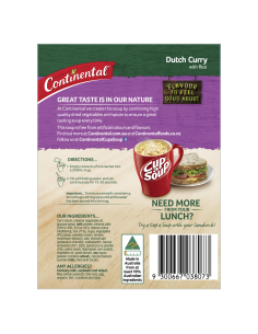 Continental Herzliche holländische Curry-Cup-A-Suppe 2 dient 2 Pack X 1 2