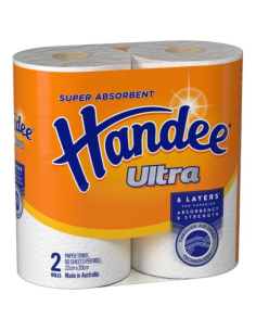 Handee Toallas ultra Papel White 2 Pack x 1