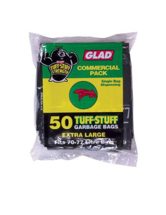 Glad Bolsa de basura de servicio pesado negro 50 Pack x 4