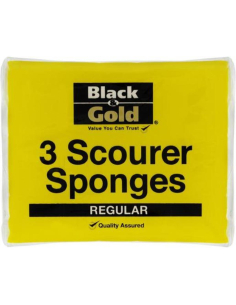 Black & Gold Esponjas de la guantera regular 3 Pack x 12