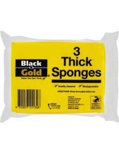 Black & Gold Denk aan sponzen 3 pack x 1