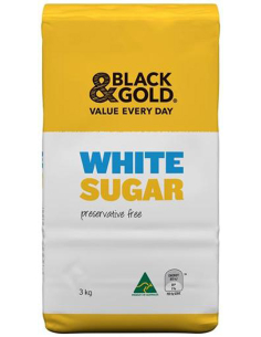 Black & Gold Sugar White 3kg x 1