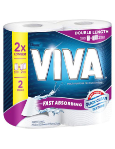 Papierhanddoek Witte dubbele lengte 120 vellen 2 Pack X 1
