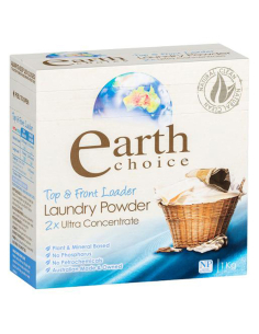 Earths Choice ウルトラコンセントレート洗濯パウダートップ＆フロントローダー1kg×1
