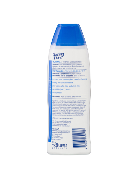 转弯点2in1普通发的洗发水和调节剂400ml x 1