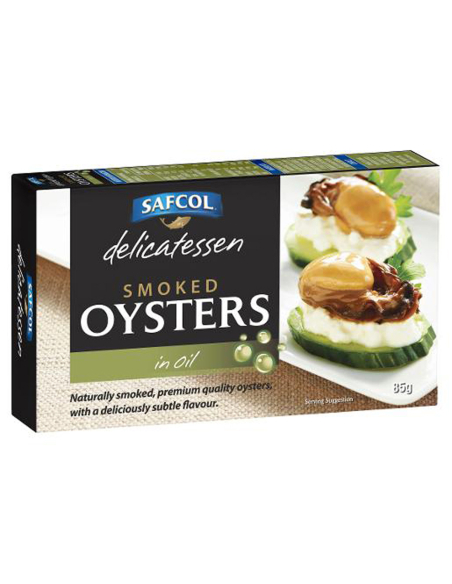 Safcol Gerookte oesters in olie 85g x 8