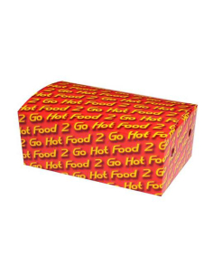 Cast Away Hot Food 2 Go Medium Cardboard Przekąska pojemnik 172 przez 104 o 66 mm x 1