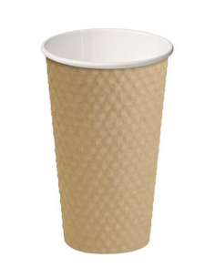 Cast Away Becher-Grübchen-Papier-heiße Becher braun 460ml x 20