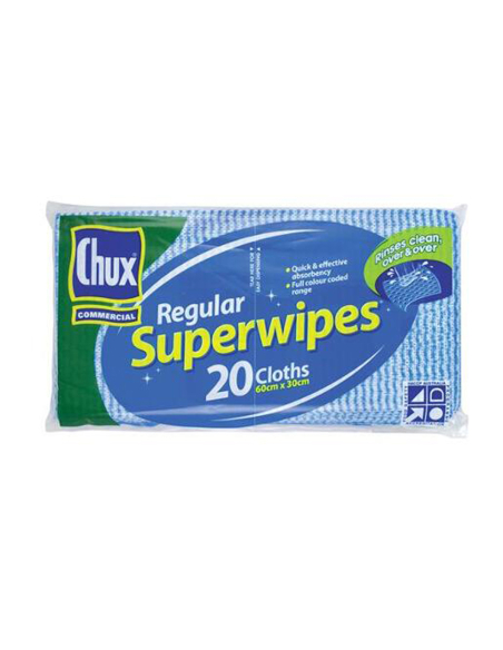 Superwipes regolare blu 6 cm x 3cm 20pk