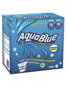 Aquablue Poudre de blanchisserie et chargeur frontal 12 kg x 1