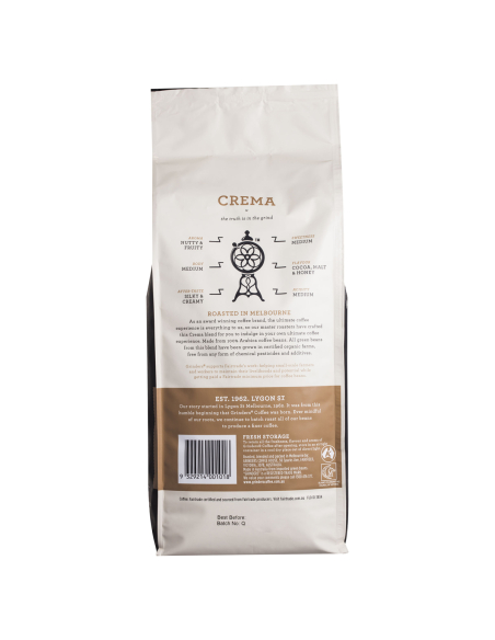Grinders Crema fto beans 1kg x 1 Grinders Crema fto beans 1kg x 1