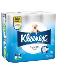 Kleenex 白い通常のトイワーロール18パックx 1