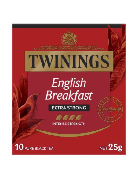 Twinings Extra Bolsa de té de desayuno inglés fuerte 10 Paquete x 1