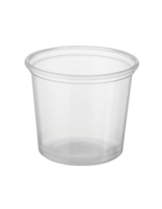 Contenedor de alimentos de plástico 150 ml 77 por 60 mm x 50
