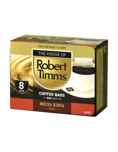 Robert Timms MOCHA KENYA Bolsas de café 8 Pack 45G x 1