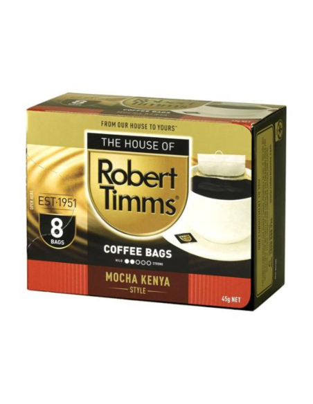 Robert Timms Mokka Kenia Kaffeetaschen 8 Packung 45g x 1